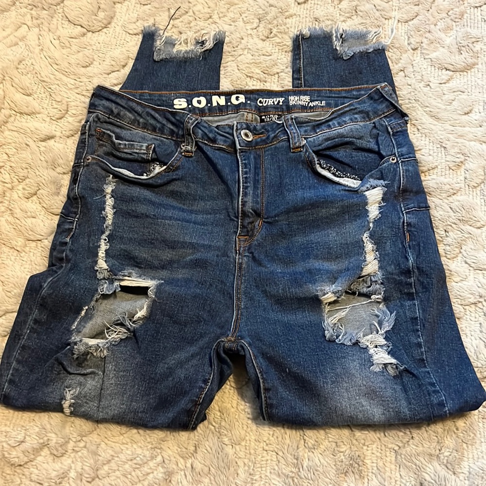 Song curvy high rise ankle jeans